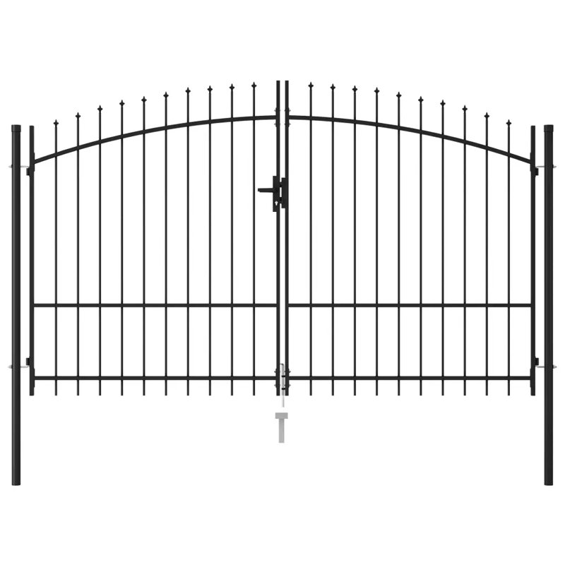 Verdia 225cm H x 300cm W Black Metal Gate