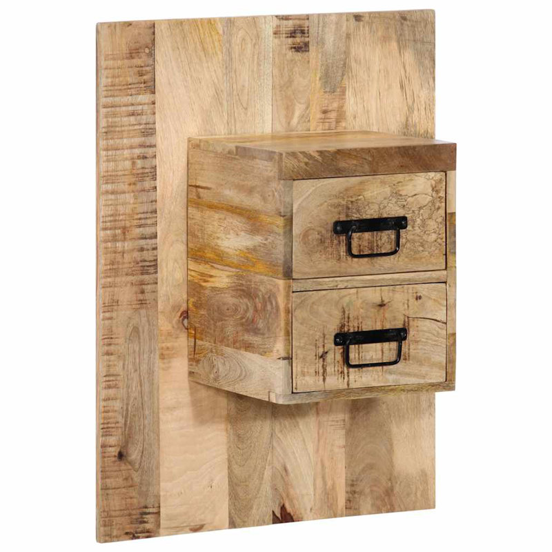 60cm W Solid Wood Bedside Table, Natural