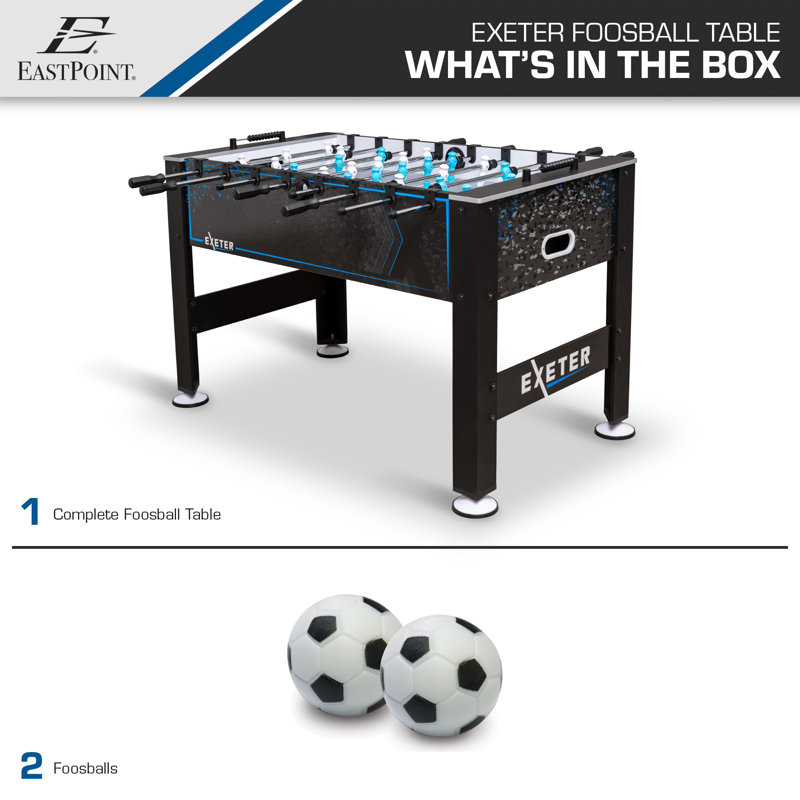 Exeter 54" Black and Blue Foosball Table