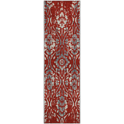 Premium Machine Washable Prisco Red Rug