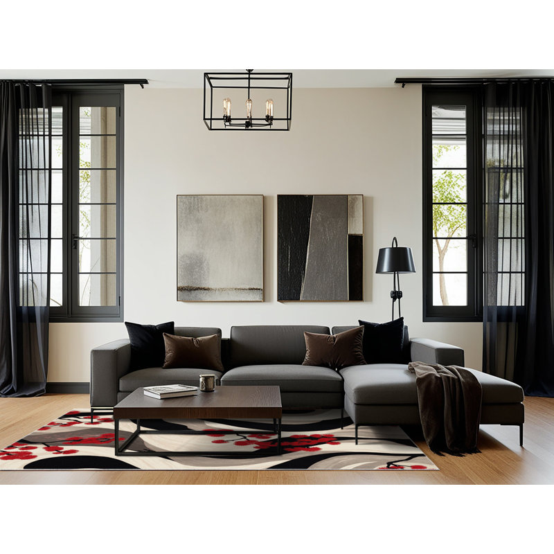 Harmony In Bloom Rug, Square 4'