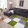 Myshaggy Collection Rugs Geometric Design in Green