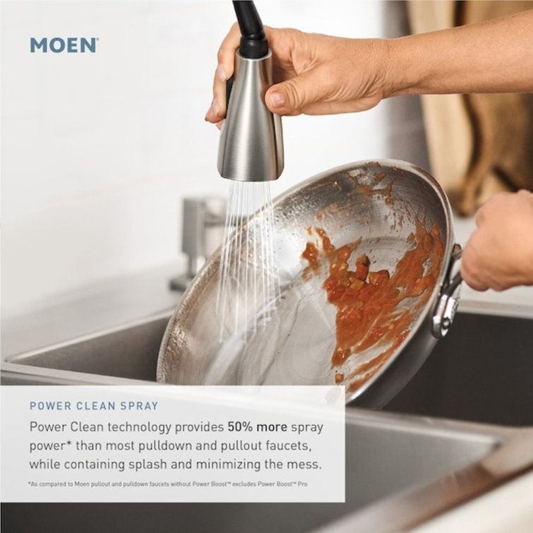Moen Kiran One-handle High Arc Pulldown Kitchen Faucet with Power Clean