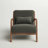Hertford 26" Wide Mid Century Upholstered Solid Wood Accent Chair with an Extra Pillow-88837591
