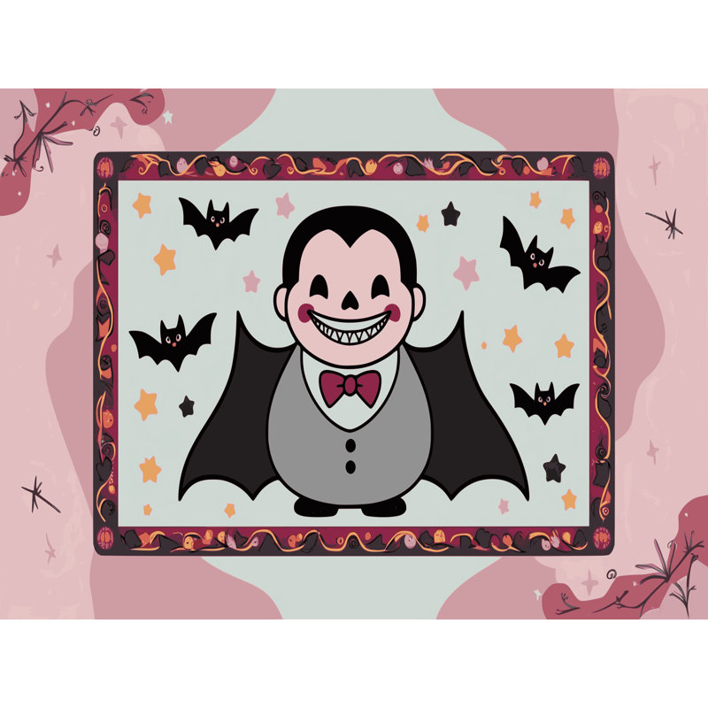 Tapis de vacances d'Halloween The Holiday Aisle®, Rectangulaire 2 pi x 3 pi