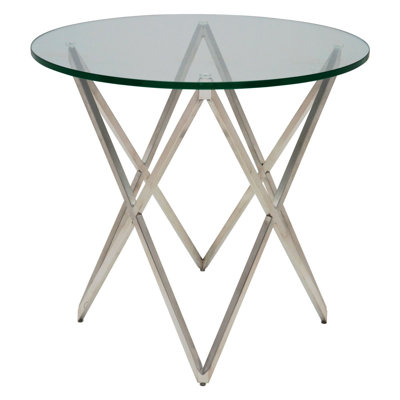 Annissa Glass Top End Table