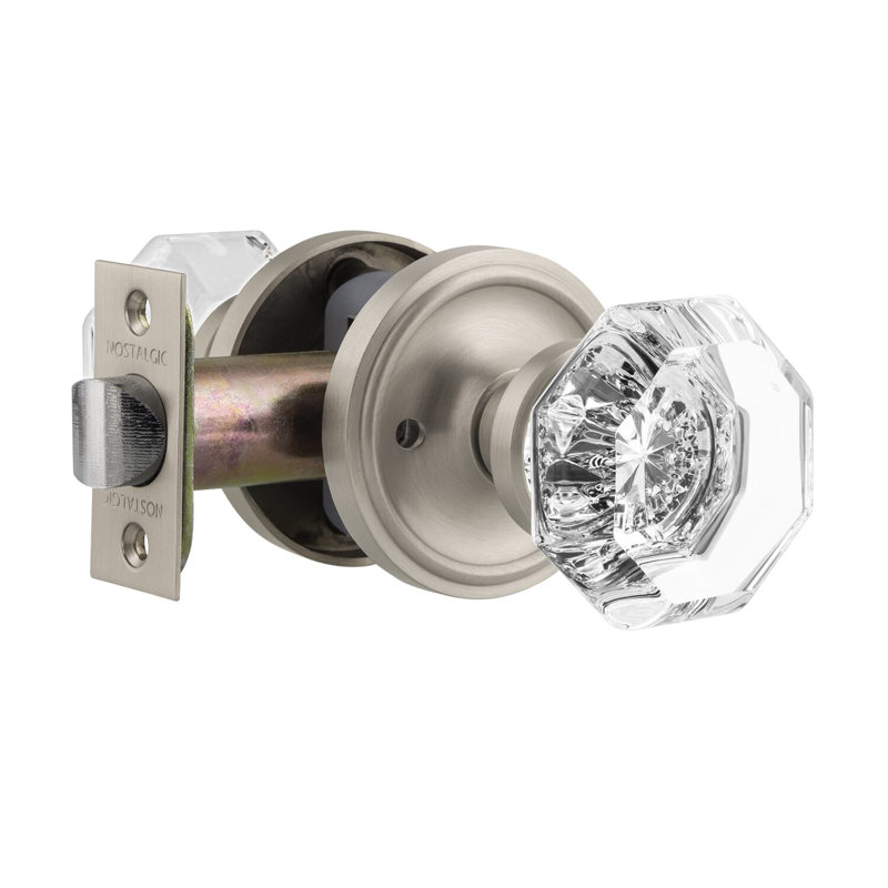 Classic Rosette with Waldorf Door Knob, Satin Nickel, 2-3/4”