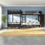 Lits jumeaux quadruples avec rangement, structure en MDF et métal, style moderne et gain d'espace pour la maison