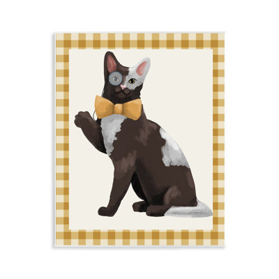 «Gentleman Cat» avec plaque murale, design par Sadie Harper