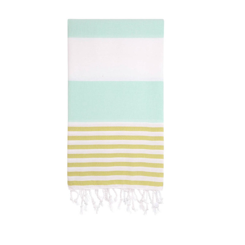 Mahika Turkish Cotton Lightweight Beach Towel, Aquamarine