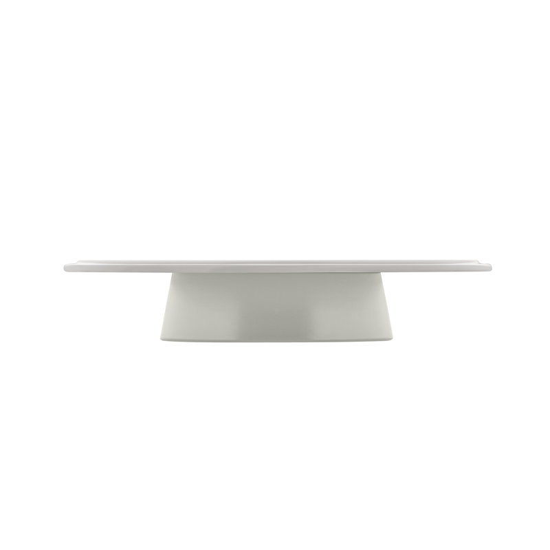 Stand In Porcelain, Warm Grey. Lid In PMMA With Knob In Bamboo Wood.