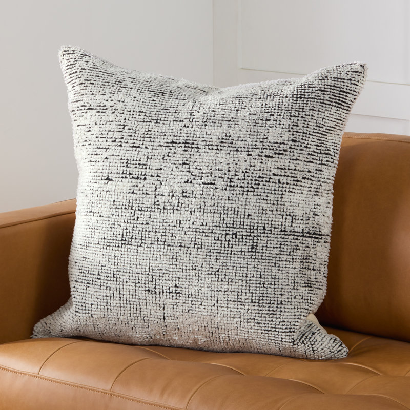Coussin Bacci, Crème, Carré 24 po, Polyester