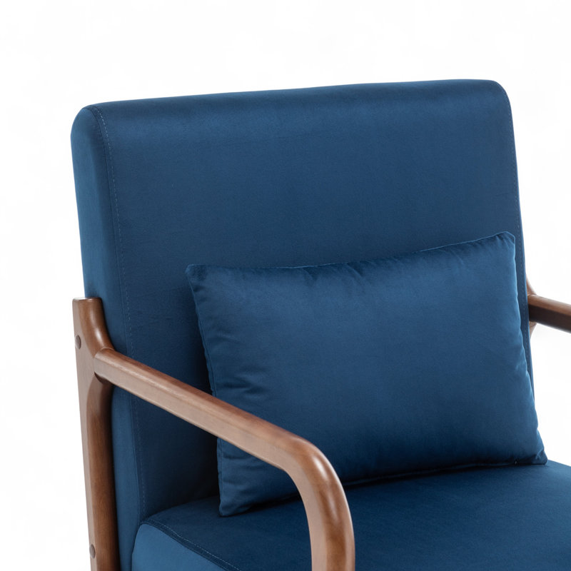 Alisija Upholstered Armchair, Blue Velvet