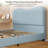 Twin/Full/Queen Size Bed Frame for Kids w/ Velvet Upholstered Headboard, Cute Low Profile Platform Bed for Girls and Boys-1601834442