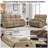 2-Piece Faux Leather Rediner Sofa Set, 2+3 Seater Modern Manual Redining Leather Sofa Set,living Room Recliner Set-Brown-49603442-61778321