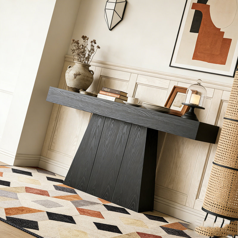 Table d'entrée avec table trapézoïdale Farmhouse Console