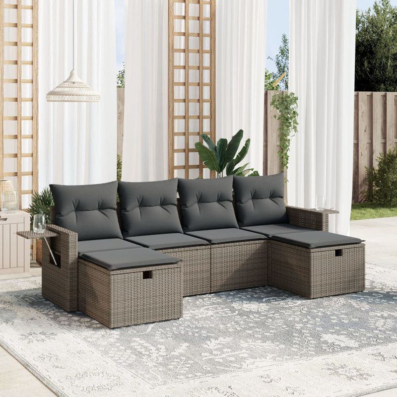 Vidaxl Garden Sofa Set Grey, Dark Grey