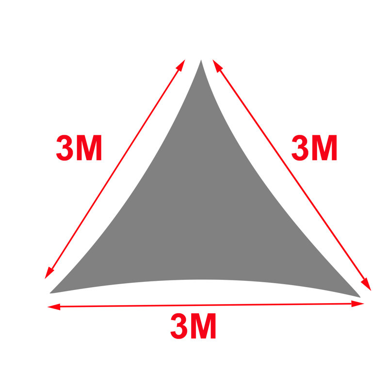 Duhaime 3m x 3m x 3m Triangular Sun Shade Sail, Blue