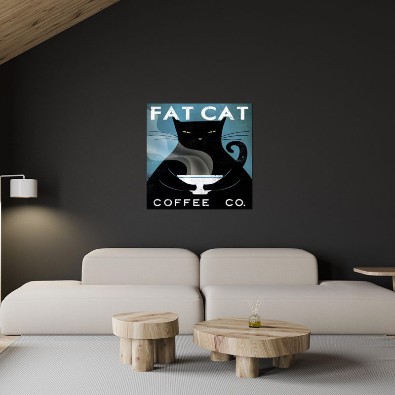 «Fat Cat Coffee Co.» par Ryan Fowler - impression non encadrée, H 36 po x l 36 po x P 0,25 po