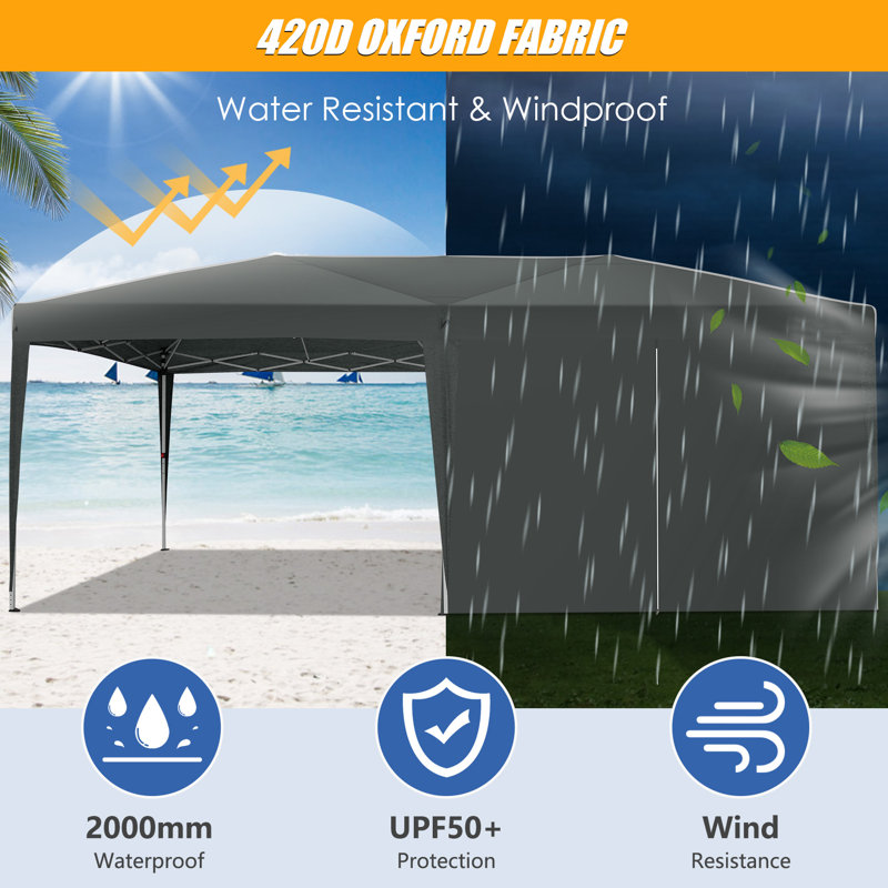 3m x 6m Metal Vault Canopy, Grey