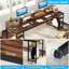 Two Person Desk With Monitor Stand (Not Including Chair)-679693286