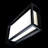 20" Framed Outdoor Dimmable LED Flush Mount Light, Black-69833683-69833684