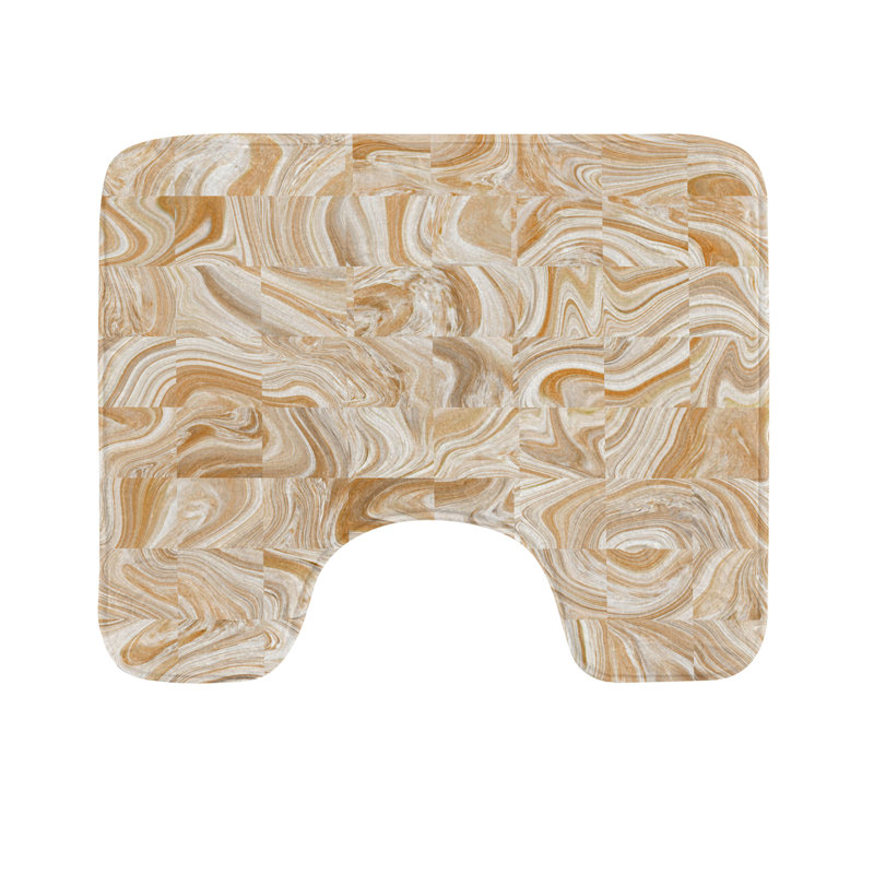 Tapis de salle de bain brun en U brun clair 20 po