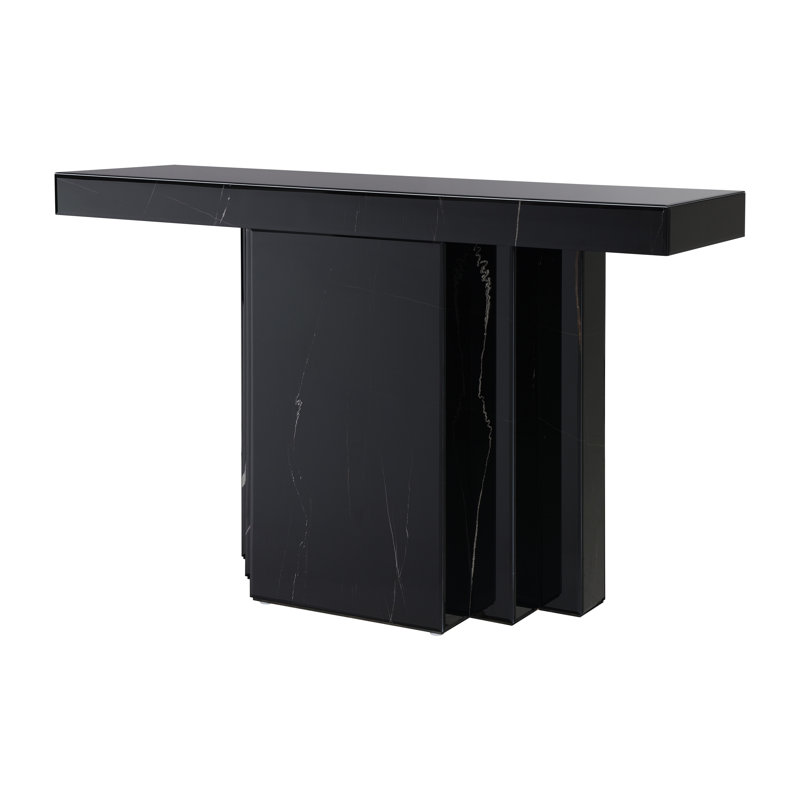 Console, finition miroir noir