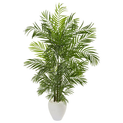 64'' Faux Palm Tree in Earthenware Planter