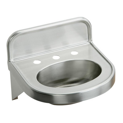 Elkay Stainless Steel 18" X 17-1/16" X 5-9/16", Wall Hung Lavatory Sink