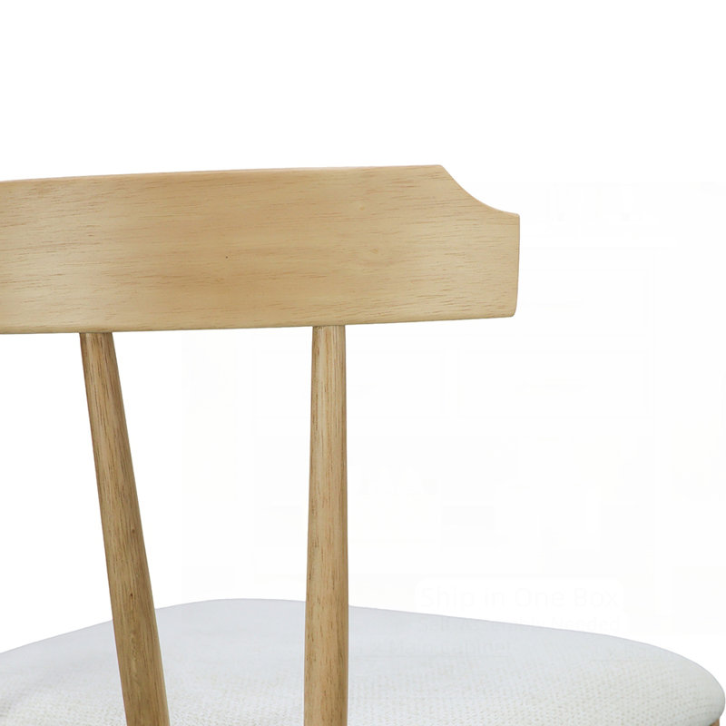 Tabouret de comptoir d'intérieur en bois rembourré, style Windsor, ensemble de 4