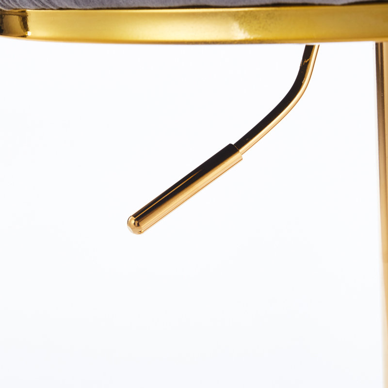 Élégant tabouret de bar gris avec des pieds dorés, une assise confortable, convient aux tabourets de café, des coussins moelleux et des espaces de vie idéaux