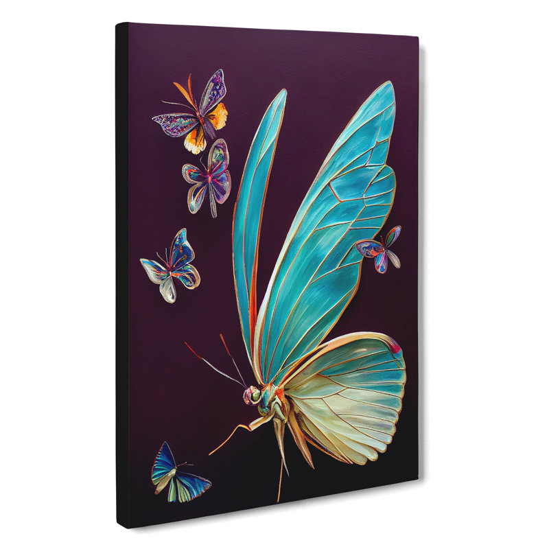 Collection Of Butterflies - Wrapped Canvas, 76cm H x 50cm W x 3cm D