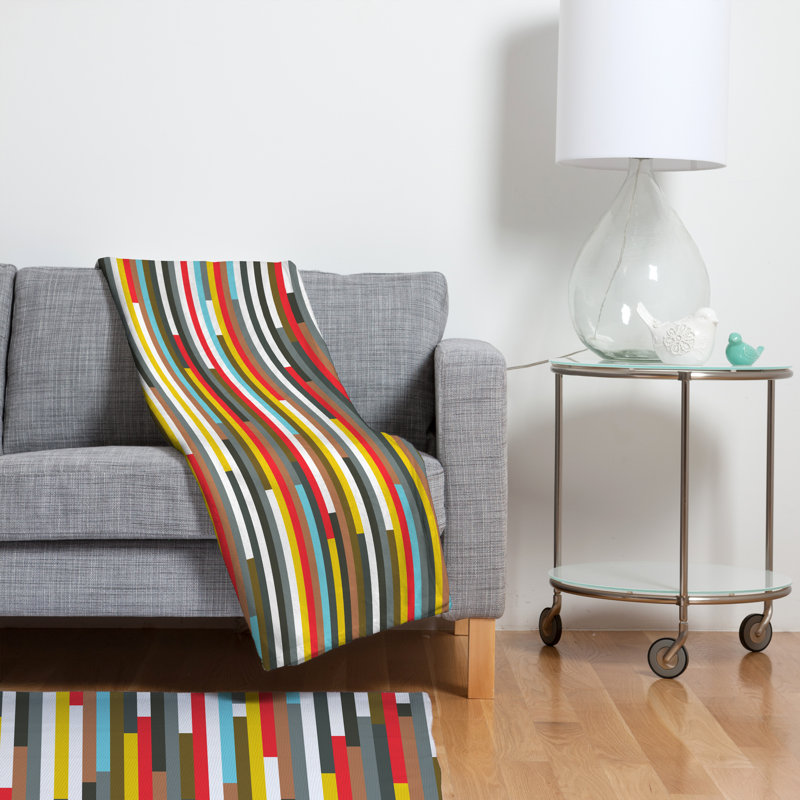 Fimbis Ses Hand Woven Throw Blanket, 60" H x 80" W x 1.5" D