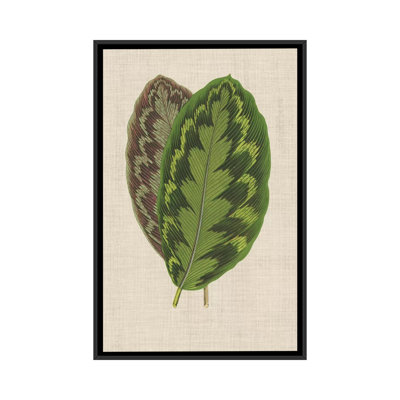 « leaves on linen iv », reproduction d’impression sur toile