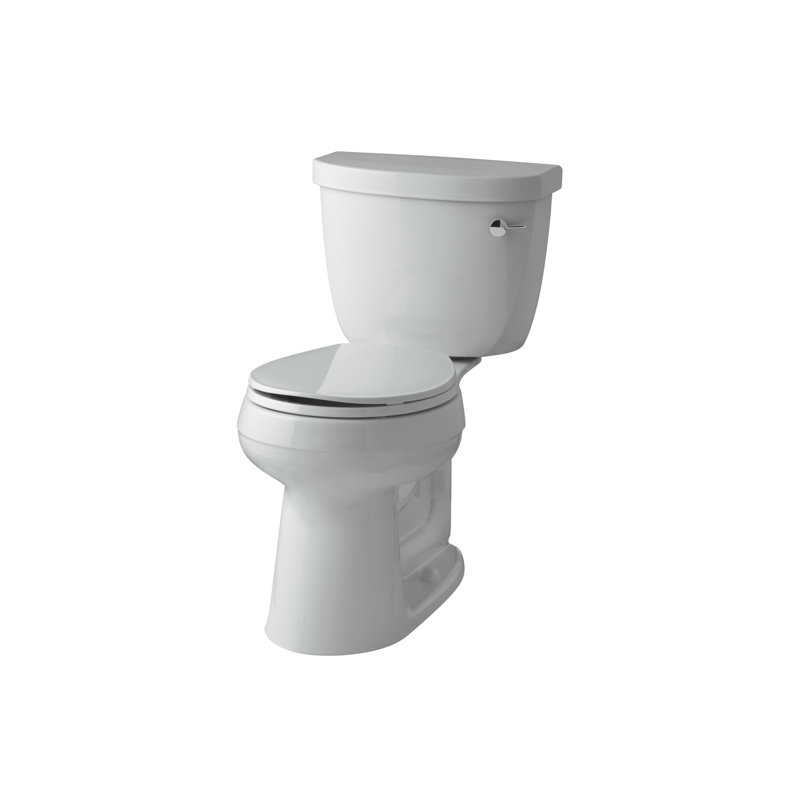 CimarronÂ® 1.28 GPF Water Efficient Round  (Seat Not Included), Right-Hand, Ice Grey