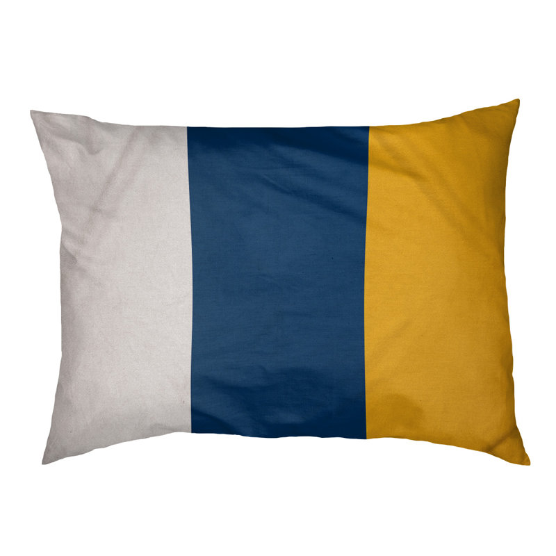 Coussin California, Milieu bleu / jaune, Moyen (l 28 po x P 18 po x H 6 po)