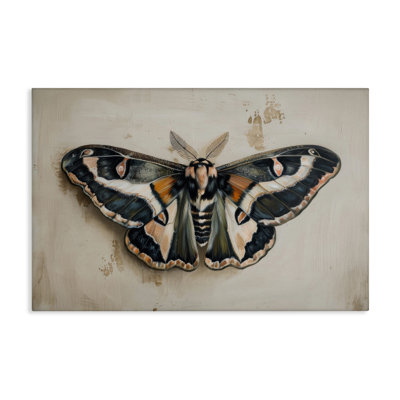 Art mural sur toile à papillon foncé par Petal Prints Design