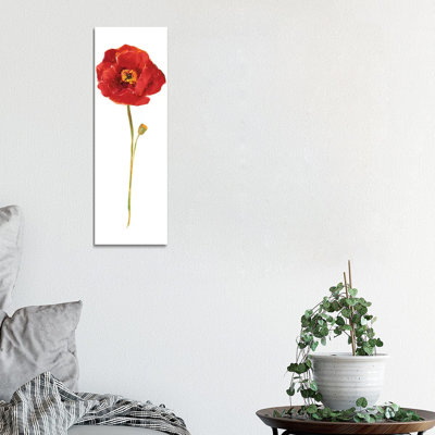 Poppy Pop I by Nan - Wrapped Canvas Panoramic Print