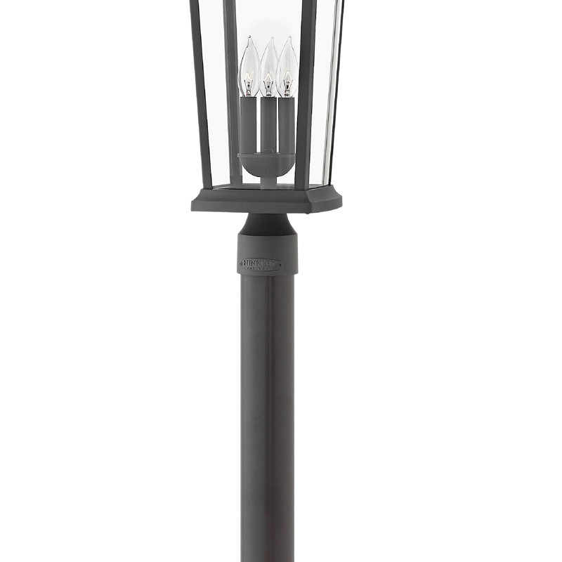 Bromley 1-Light Outdoor 22.75" Post Light, Museum Black