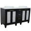 Ensemble de meuble-lavabo double 61 "avec miroir Schreck-1129842574