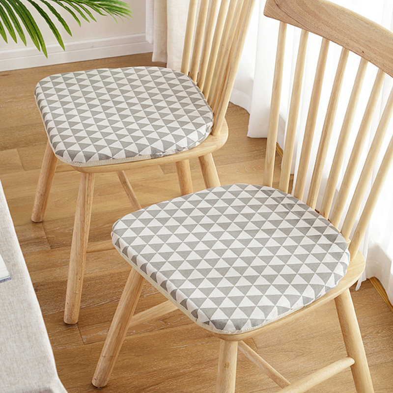 Coussins de chaise en forme de fer à cheval en coton et lin, C