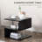 Coffee Table With S-Shaped 3 Tiers Open Storage Shelf Matte Center Sofa Tea Table
