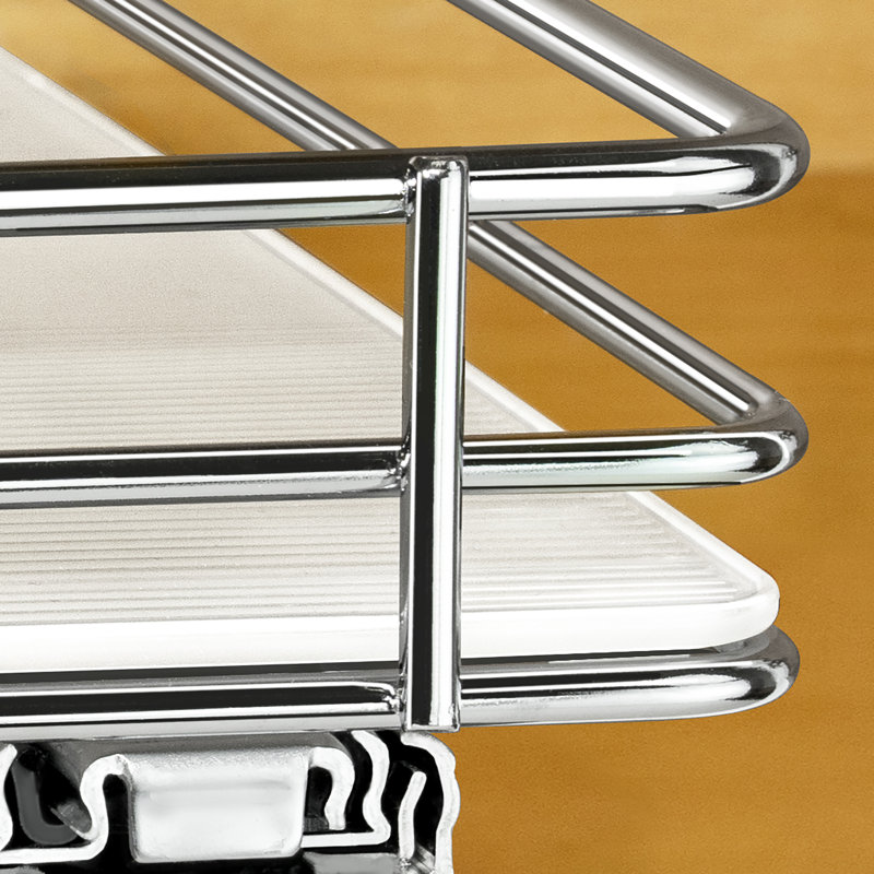LYNK PROFESSIONAL Pull Out Spice Rack Organizer for Inside Kitchen Cabinets - 10-1/4 inch Wide - Slide Out Drawer – Chrome Sliding Spice Cabinet Organization Shelf Racks - 1 Tier