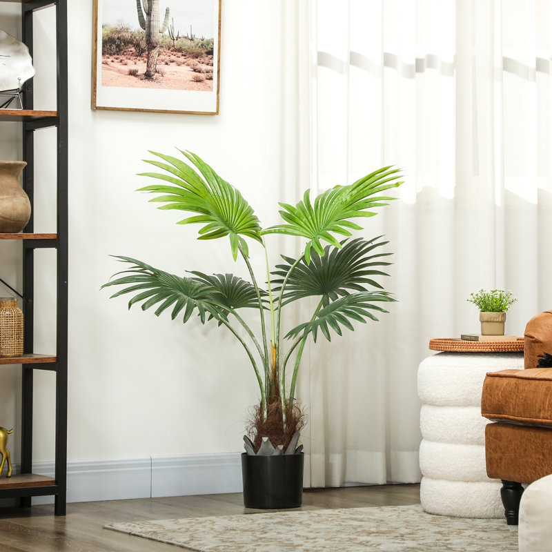 Faux Palm Tree in Pot, 94cm H x 16.5cm W x 16.5cm D