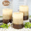 Ensemble de 3 bougies parfumées Vanilla Cupcake Mottled Layered