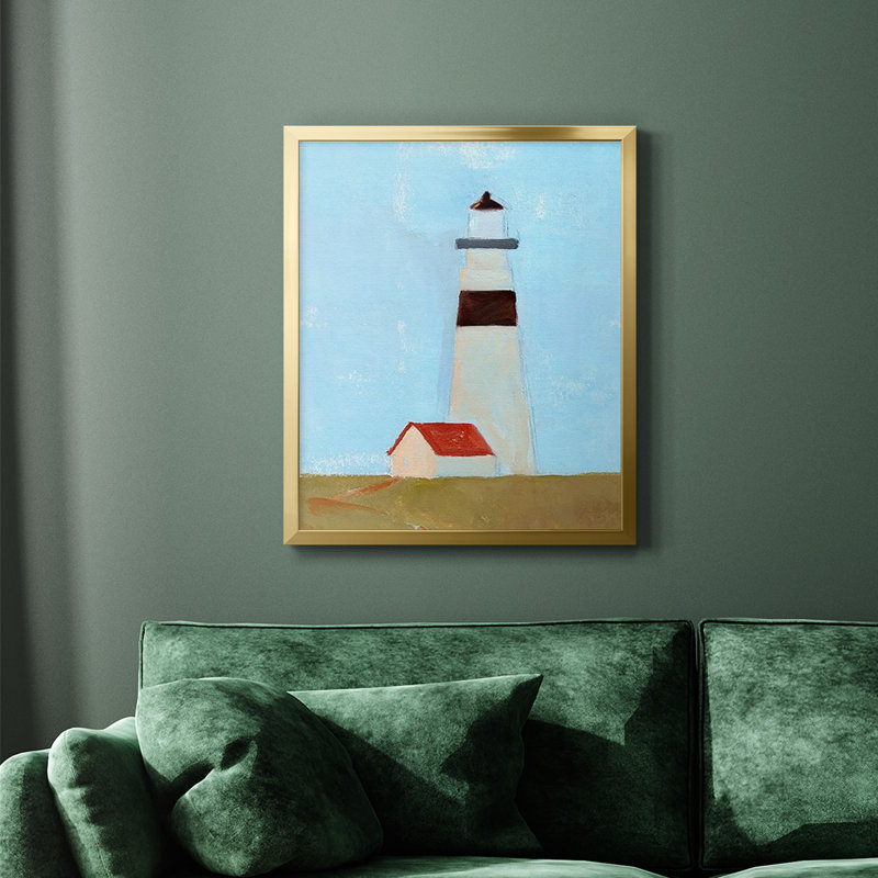 Toile encadrée de qualité supérieure Lookout Point II - prête à être accrochée, Or, H 20 po x l 16 po