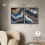 «Acrylique Flow Duo», ensemble d'art mural sur toile encadré par Art Remedy, cadre en noyer, 20 x 24-55070352-55070358