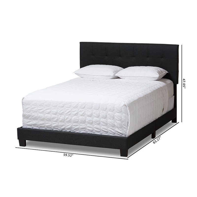 Lit tapissier standard Still, Très grand, Gris foncé