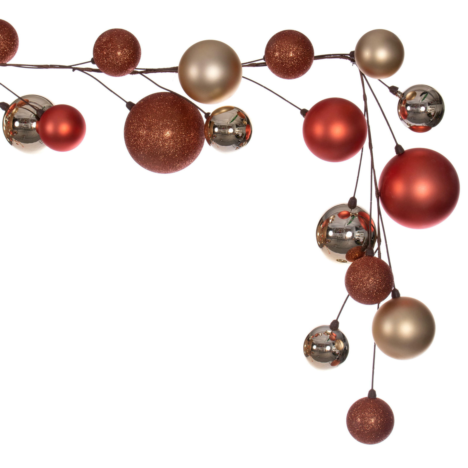 120'' in. Faux Garland, Champagne